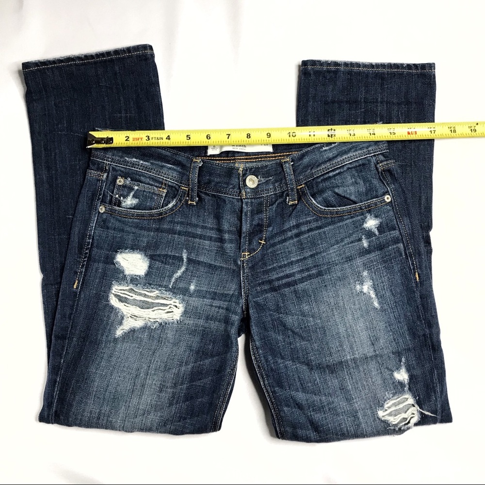 Abercrombie and Fitch Ripped Crop Jeans Size 2 / 26 - Picture 9 of 11